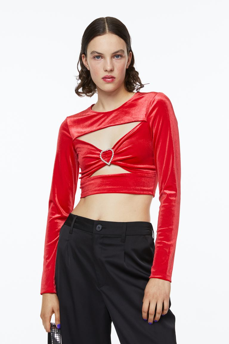 

Топ женский H&M 1119513002 красный 2XS (доставка из-за рубежа), 1119513002