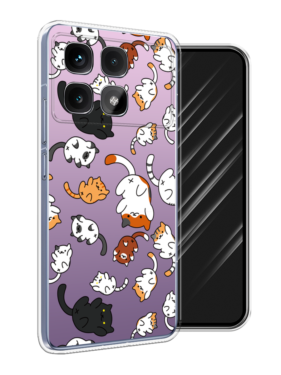 

Чехол Awog на Xiaomi Redmi K70 Ultra "Котопад", Фиолетовый;белый, 323050-1