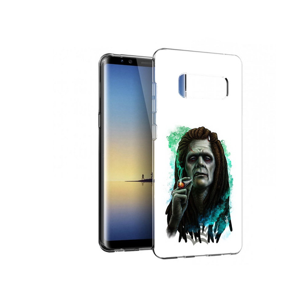 

Чехол MyPads Tocco для Samsung Galaxy Note 8 зеленый мужчина с сигаретой, Прозрачный, Tocco