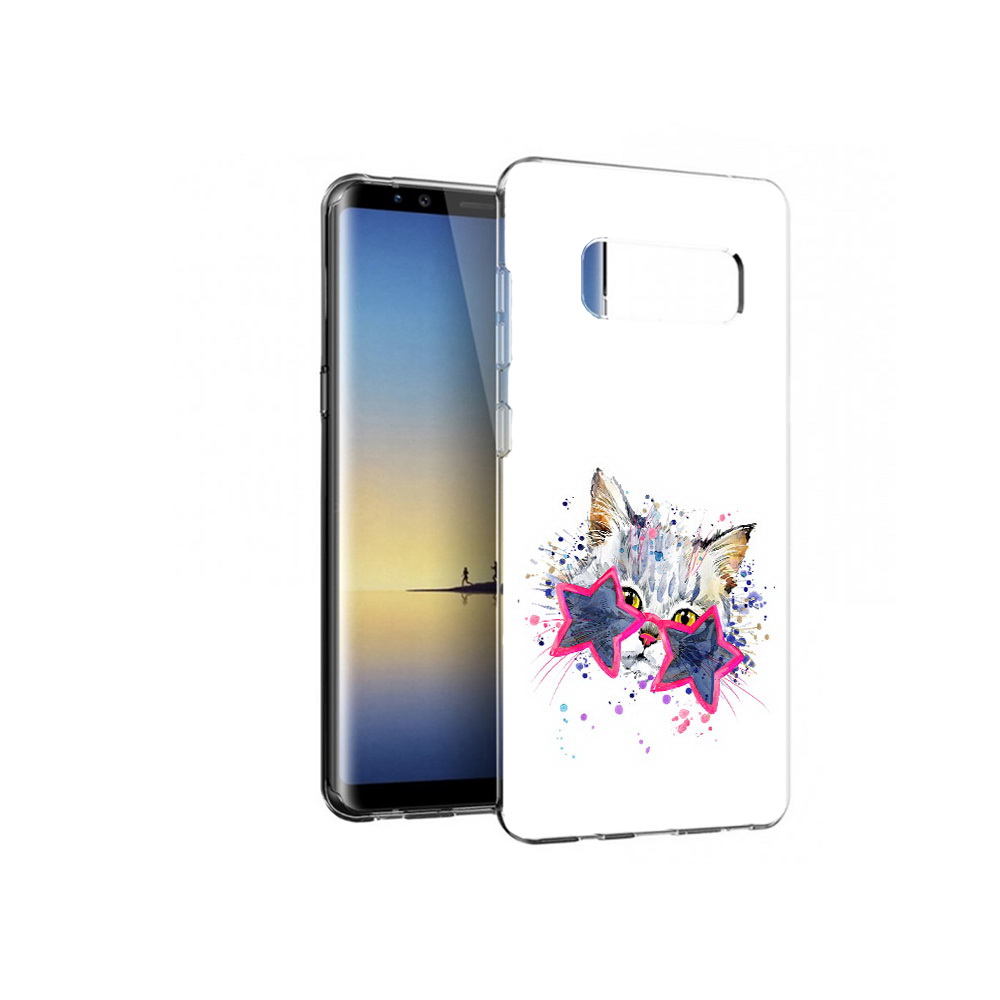 

Чехол MyPads Tocco для Samsung Galaxy Note 8 звездные очки, Прозрачный, Tocco