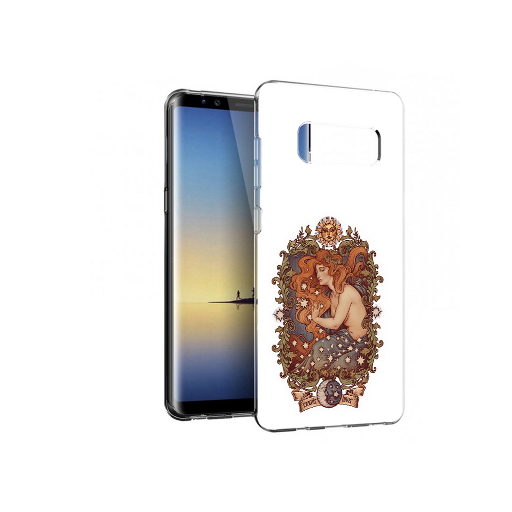 

Чехол MyPads Tocco для Samsung Galaxy Note 8 звездная девушка абстракция, Прозрачный, Tocco