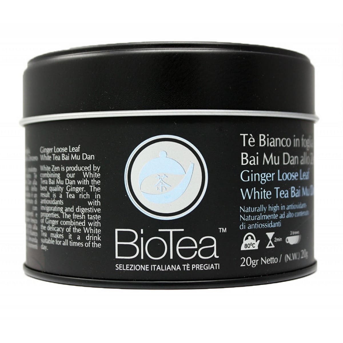 

Чай белый BioTea Bai Mu Dan Дзен листовой с имбирем 20 г