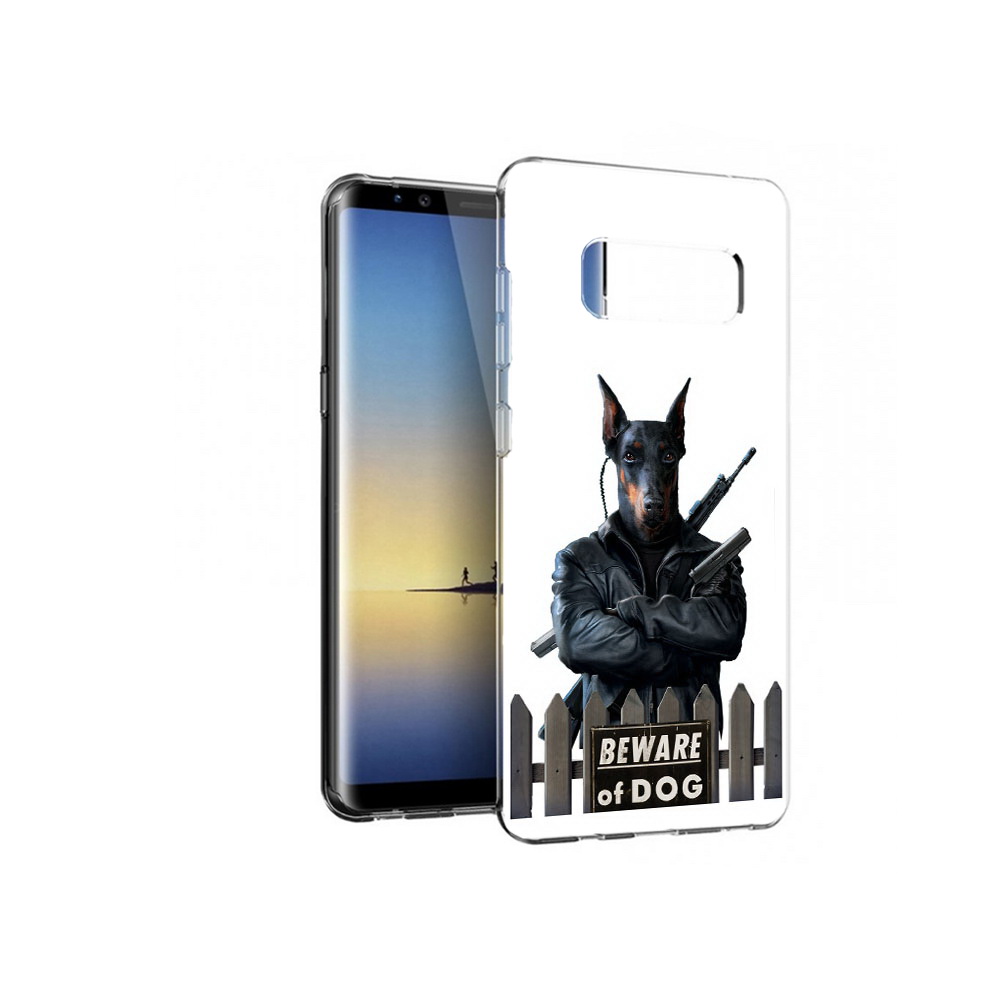 

Чехол MyPads Tocco для Samsung Galaxy Note 8 доберман, Прозрачный, Tocco