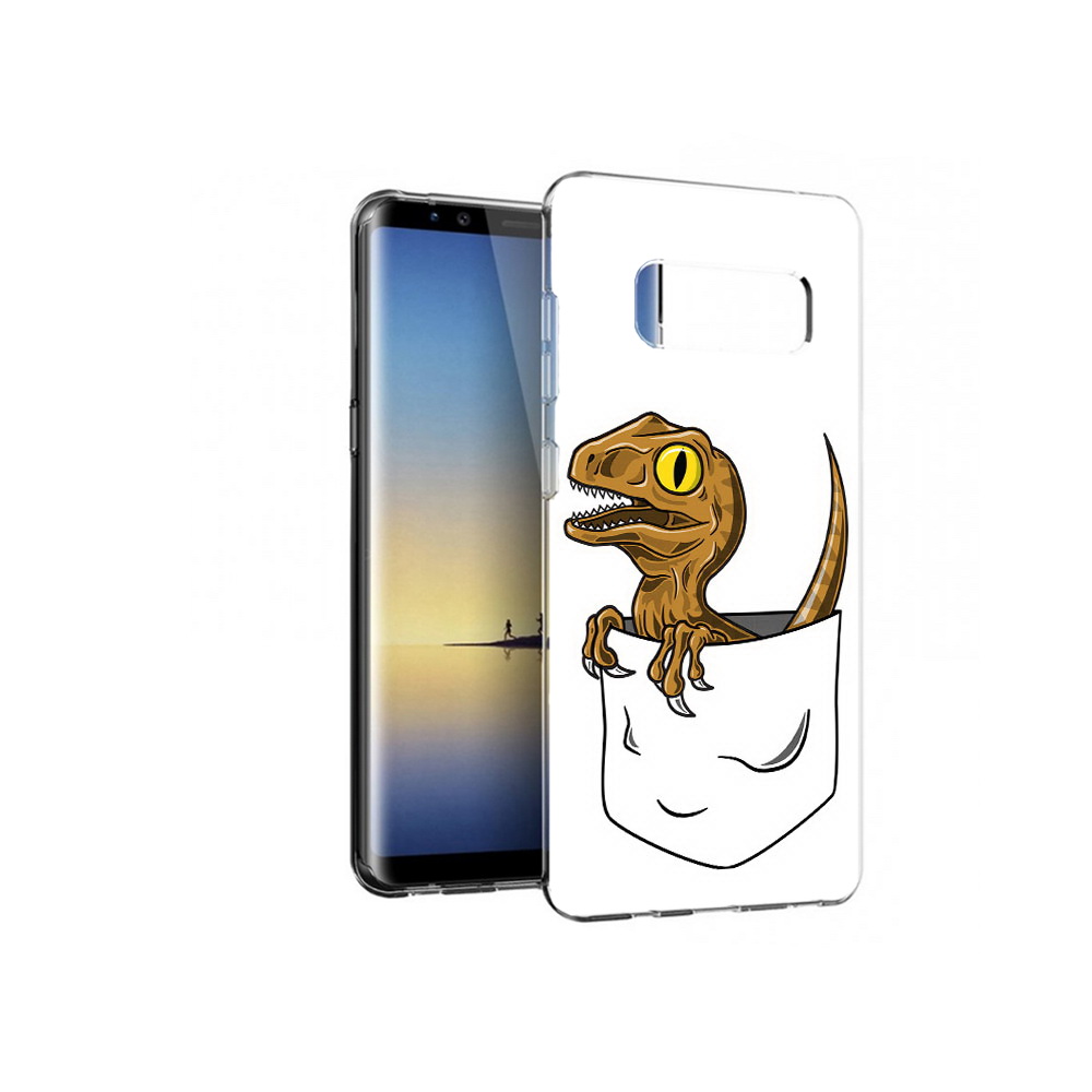 

Чехол MyPads Tocco для Samsung Galaxy Note 8 динозавр в кармане, Прозрачный, Tocco