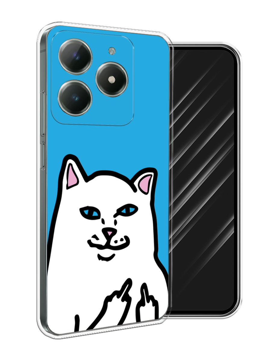 

Чехол Awog на Realme C61 4G (Global) "Кот жесть", Белый;голубой;черный, 2518050-1