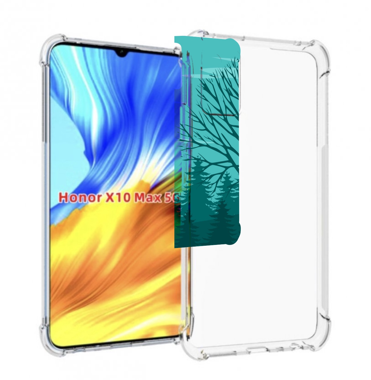 

Чехол MyPads Лес для Honor X10 Max, Прозрачный, Tocco