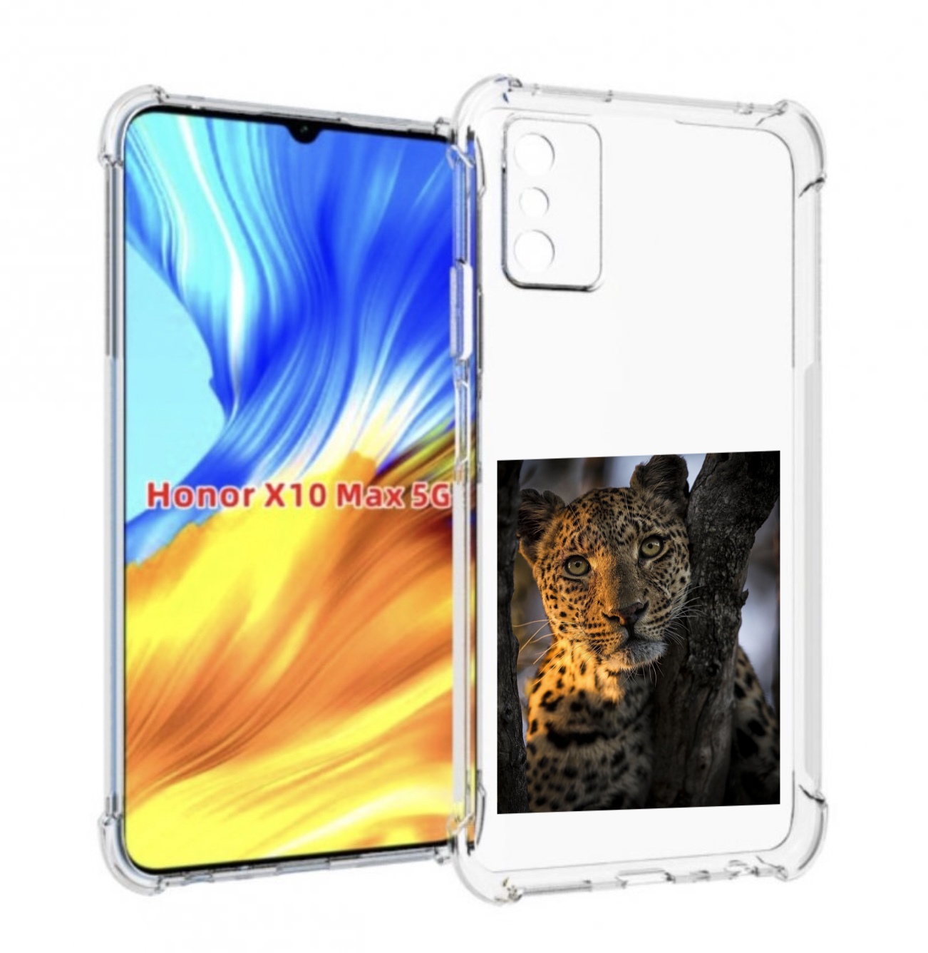 

Чехол MyPads Леопард для Honor X10 Max, Прозрачный, Tocco