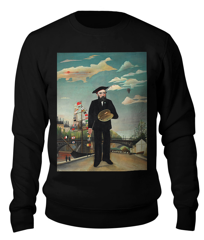 

Свитшот унисекс Printio Портрет-пейзаж (анри руссо) черный XS, Портрет-пейзаж (анри руссо)