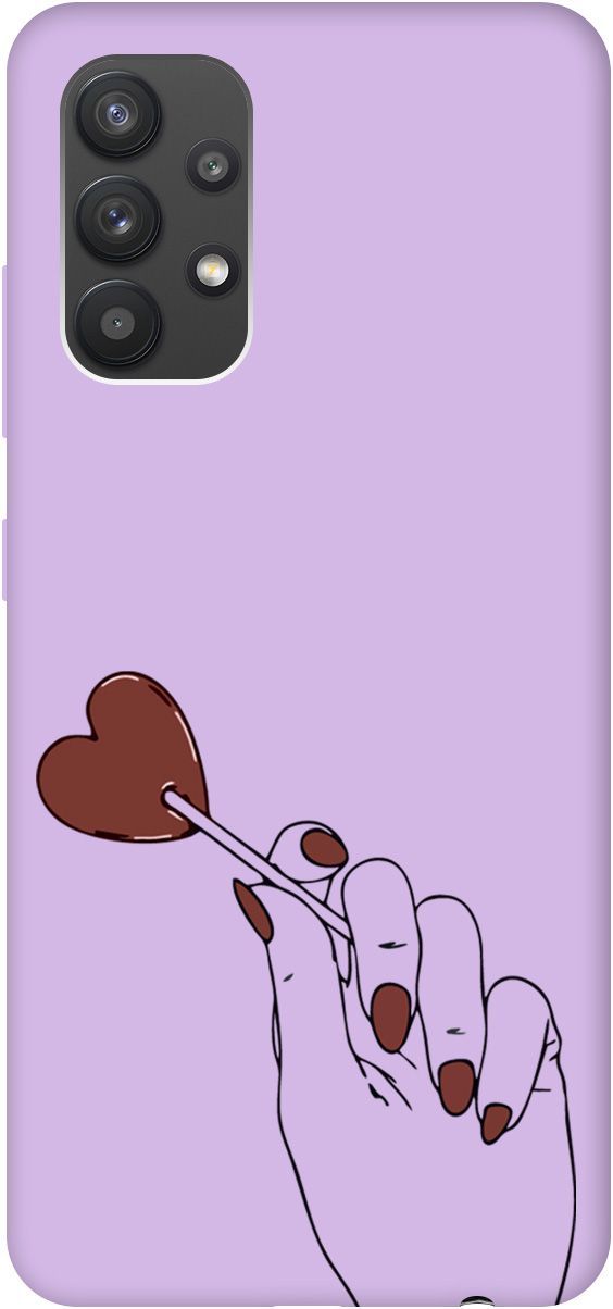 

Чехол на Samsung Galaxy A32 с принтом "Heartbreaker" сиреневый, Фиолетовый;красный, 2512