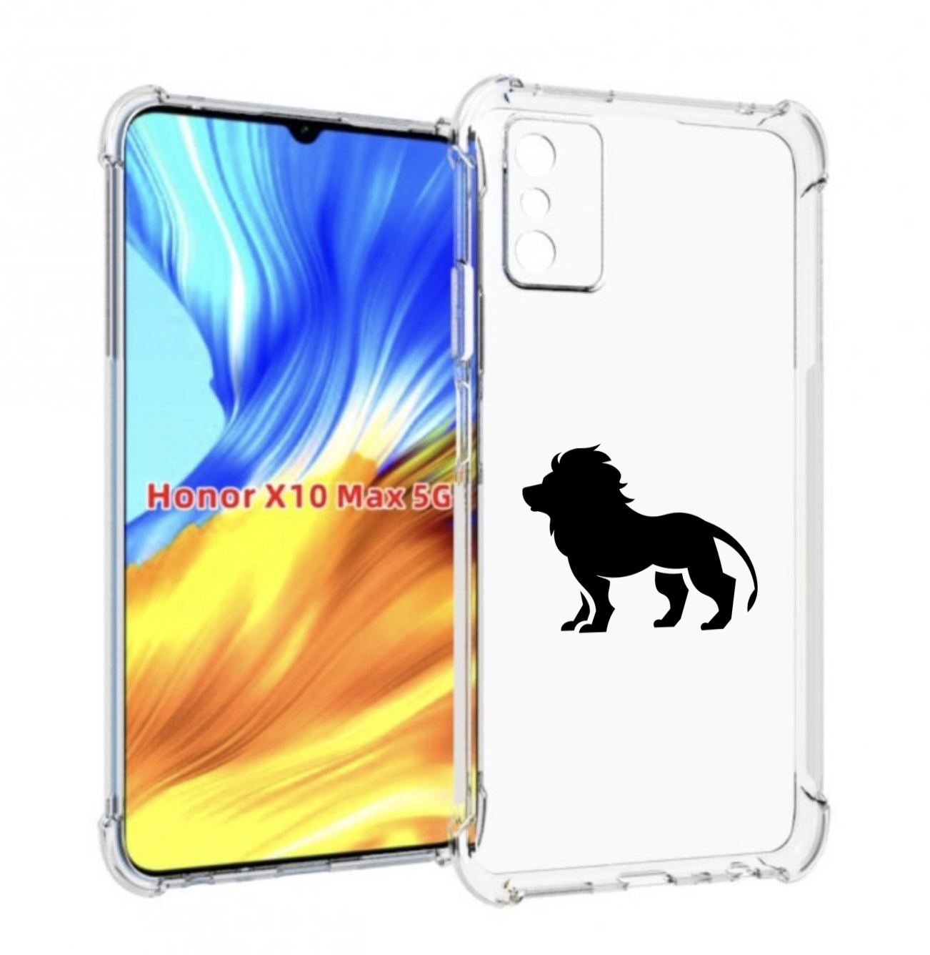 

Чехол MyPads Лев для Honor X10 Max, Прозрачный, Tocco