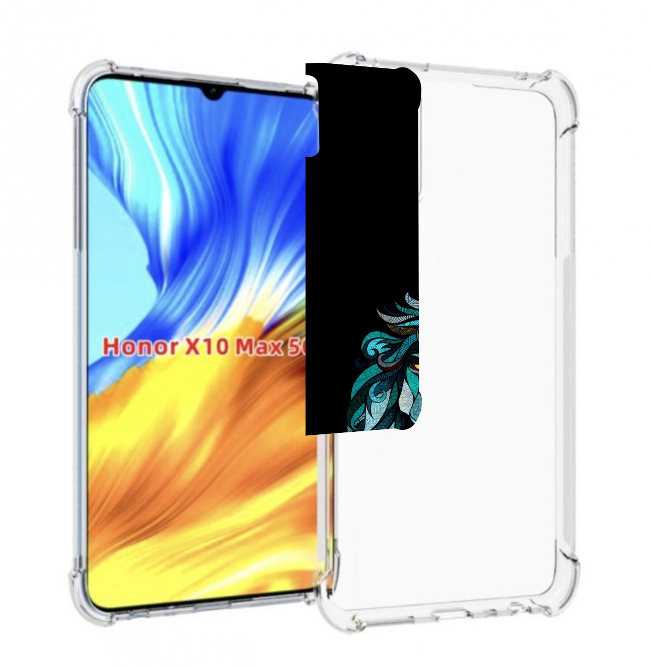 

Чехол MyPads Лев-красивый-зеленый для Honor X10 Max, Прозрачный, Tocco
