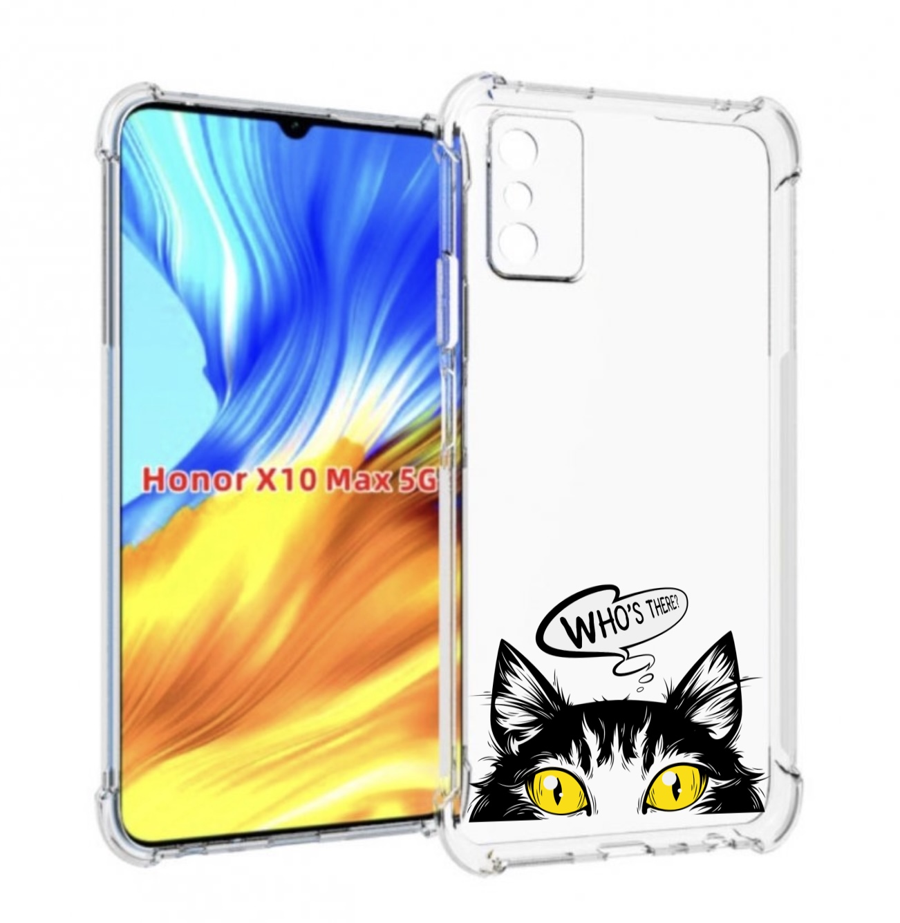 

Чехол MyPads Кто-тут-есть для Honor X10 Max, Прозрачный, Tocco