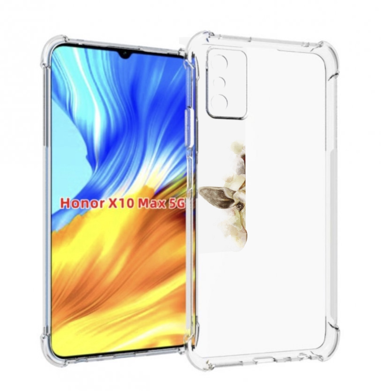 

Чехол MyPads Красочный жираф для Honor X10 Max, Прозрачный, Tocco