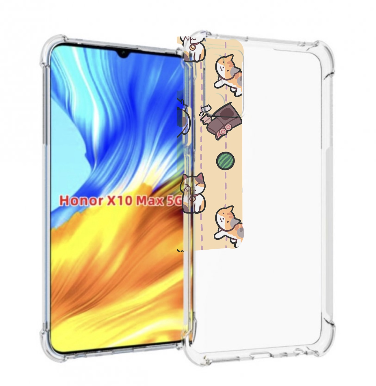 

Чехол MyPads Котики-клубочки для Honor X10 Max, Прозрачный, Tocco
