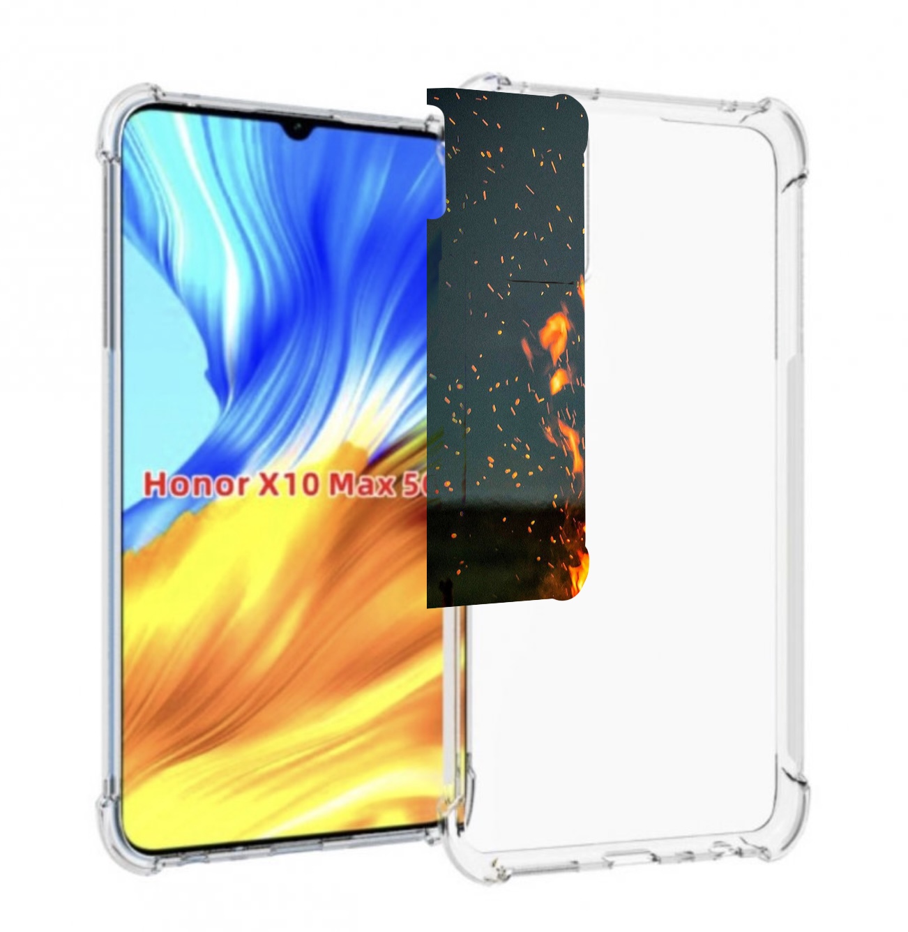 

Чехол MyPads Костер-ночное-небо для Honor X10 Max, Прозрачный, Tocco