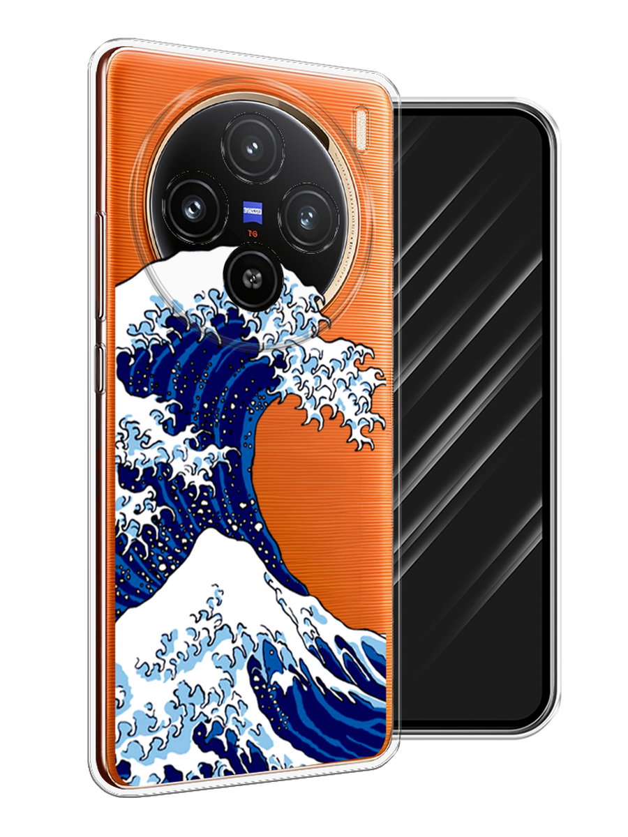 

Чехол Awog на Vivo X100 "Волна в Канагаве", Синий;белый, 2611750-1