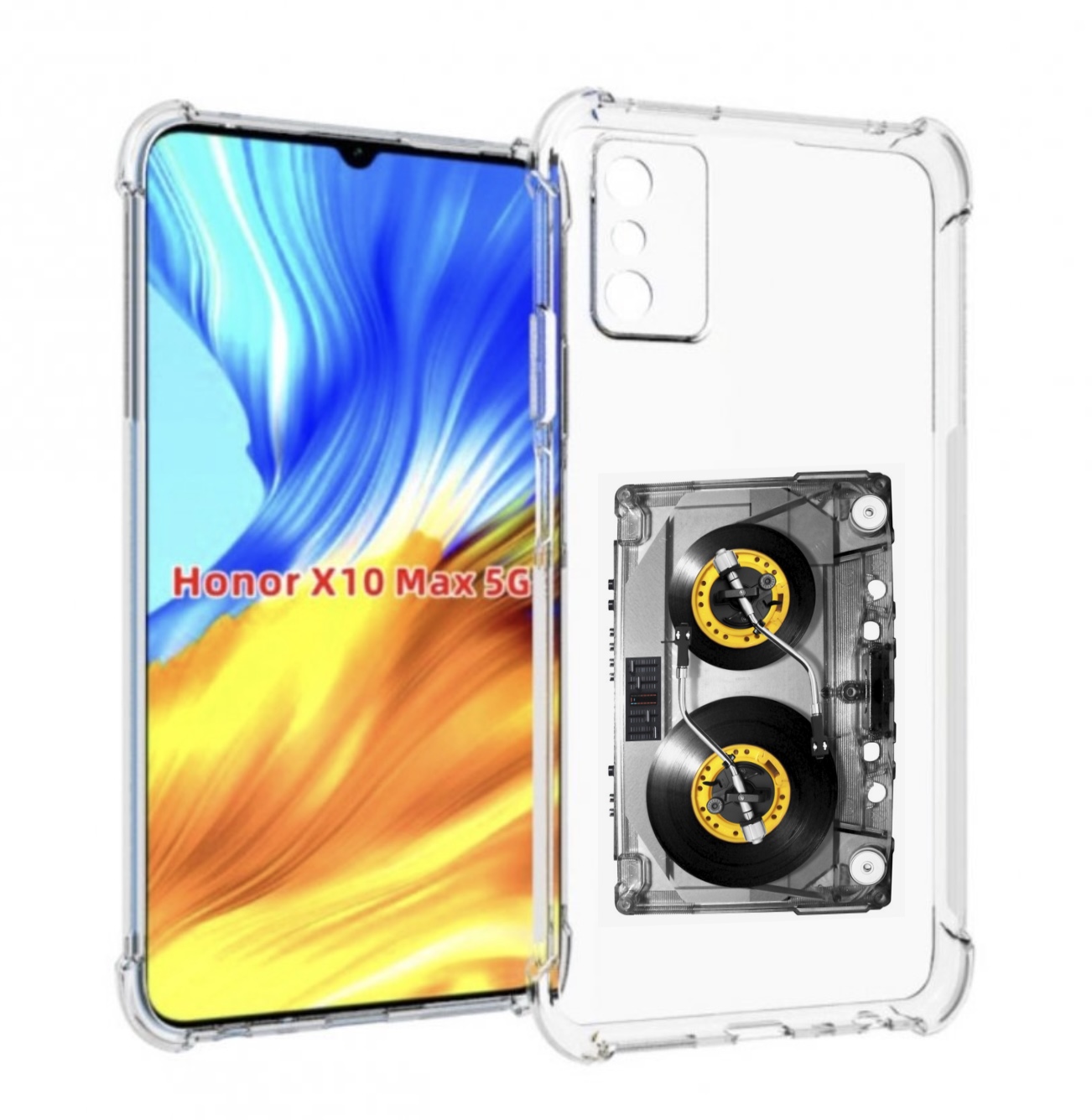 

Чехол MyPads Кассета музыкальная для Honor X10 Max, Прозрачный, Tocco