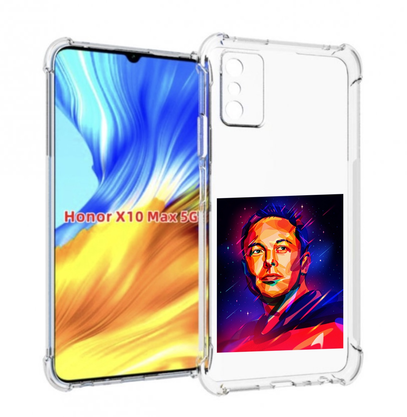 

Чехол MyPads Илон-Маск для Honor X10 Max, Прозрачный, Tocco