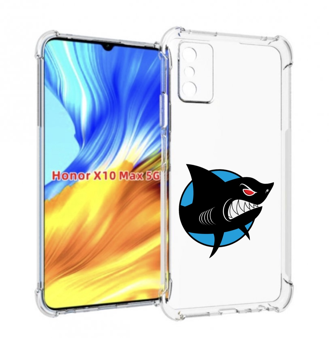 

Чехол MyPads Злая-акула для Honor X10 Max, Прозрачный, Tocco