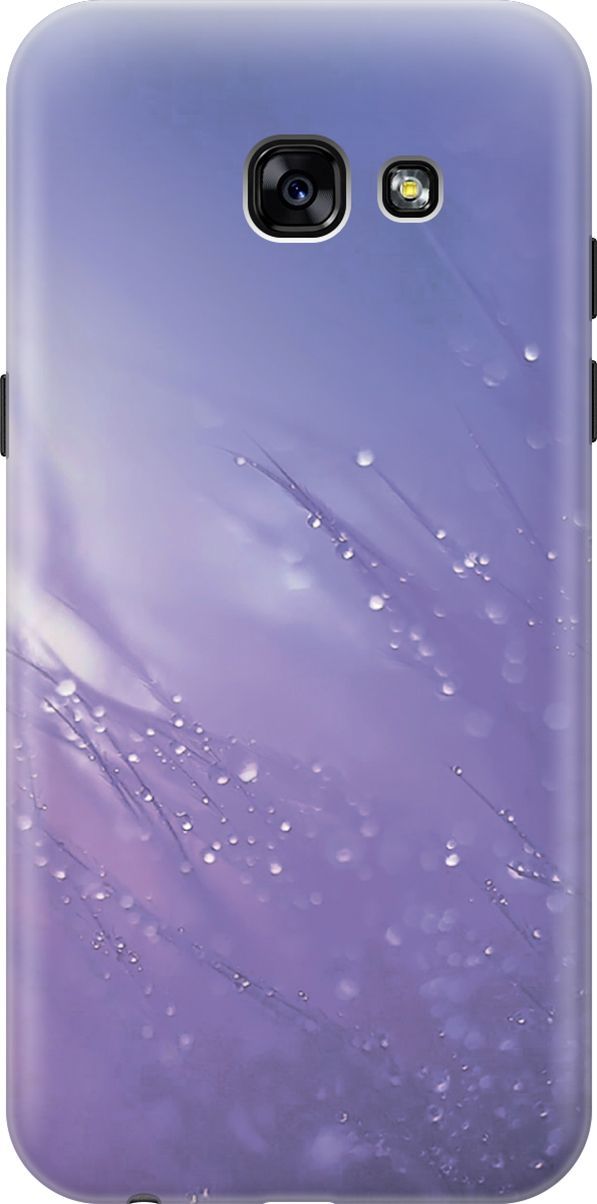 

Силиконовый чехол на Samsung Galaxy A5 (2017) "Капли на синей траве", Белый;синий, 3487