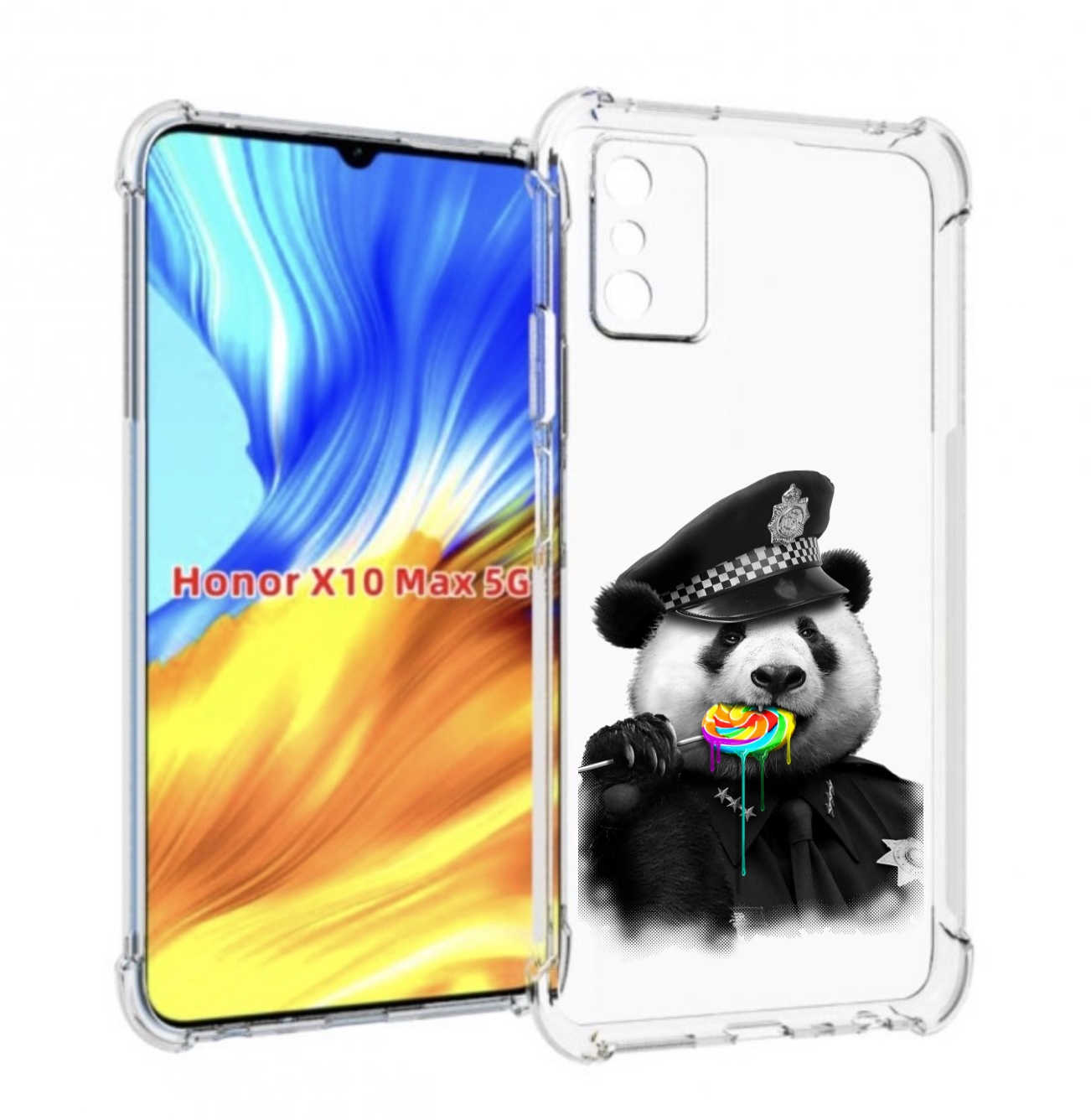 

Чехол MyPads Панда полиция для Honor X10 Max, Прозрачный, Tocco