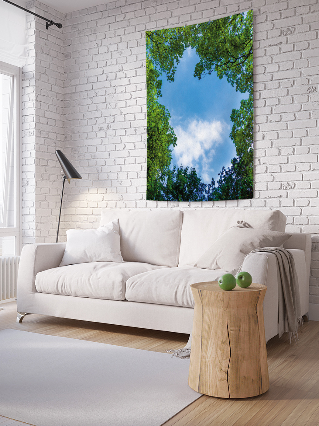 

Вертикальное фотопанно на стену JoyArty Взгляд в небо из леса 150x200 см, Взгляд в небо из леса