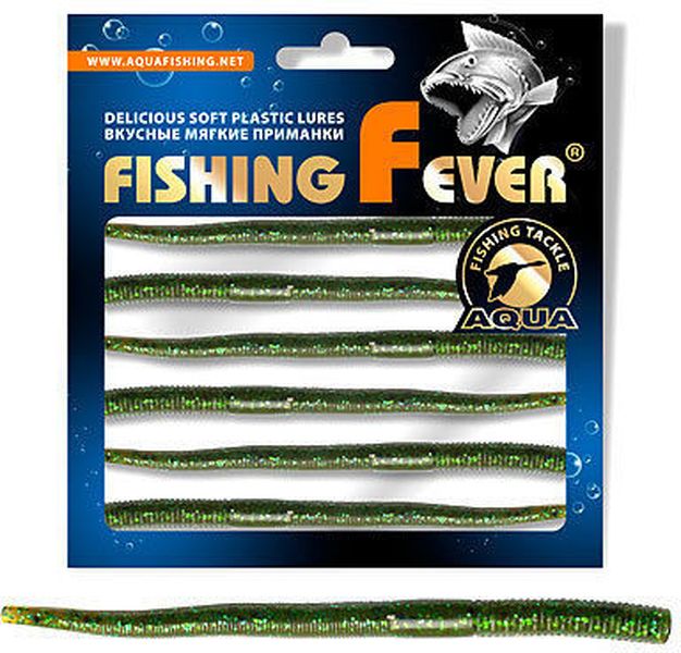 

Мягкая силиконовая приманка червь AQUA FishingFever EEL (WH08 / 12 /, Зеленый, FishingFever EEL