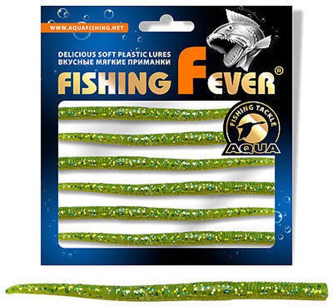

Мягкая силиконовая приманка червь AQUA FishingFever EEL (WH06 / 12 /, Зеленый, FishingFever EEL