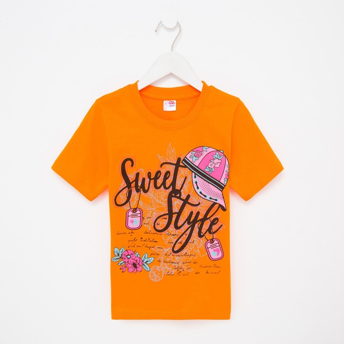 

Футболка детская ATA kids Р00017697, оранжевый, 128