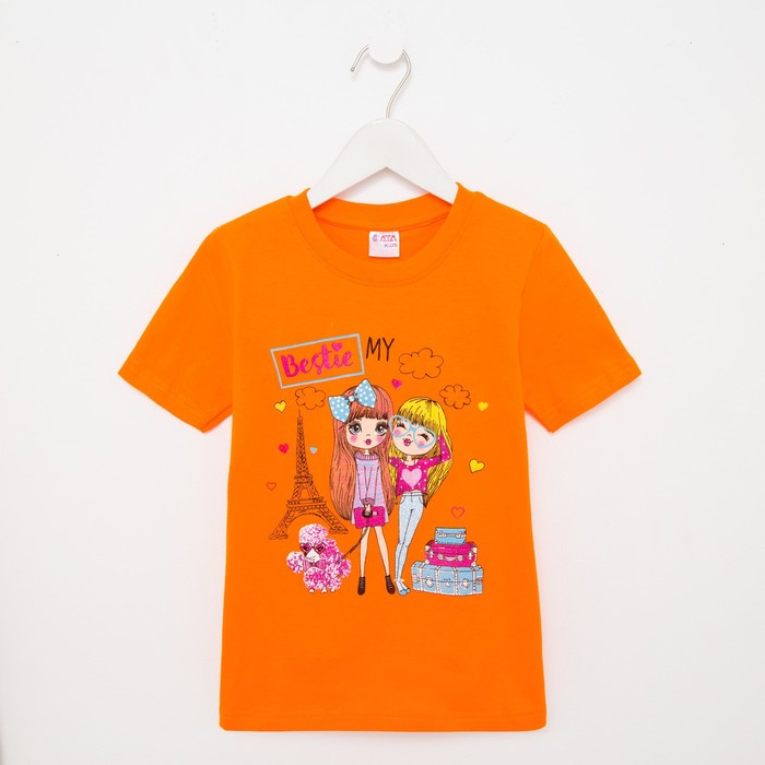

Футболка детская ATA kids Р00017697, оранжевый, 116