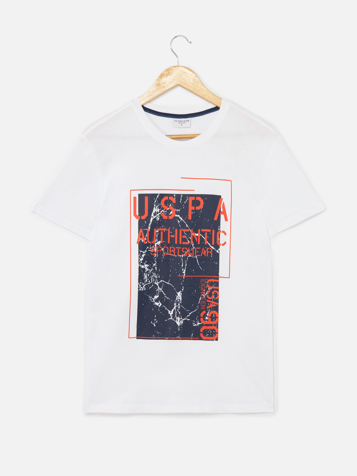 

Футболка мужская U.S. POLO Assn. g081gl0110magata белая S, Белый, g081gl0110magata