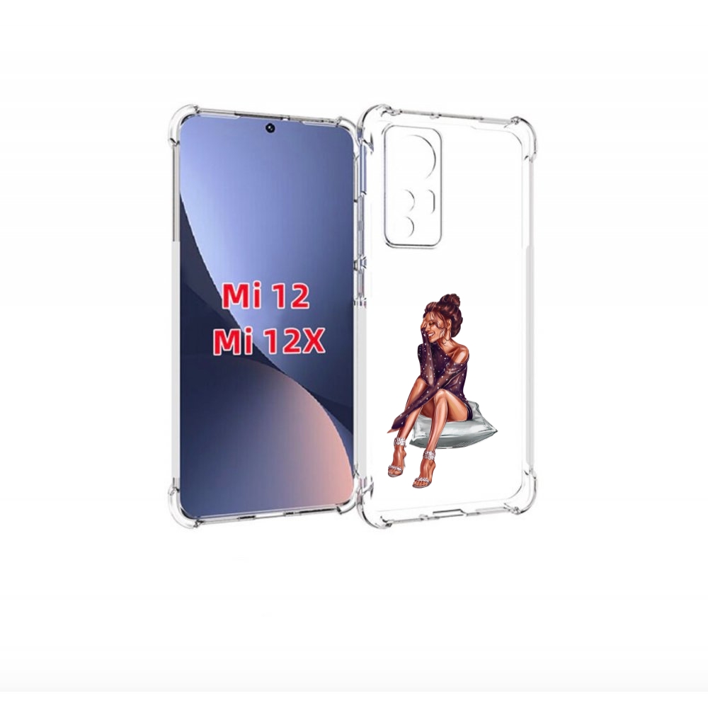 

Чехол бампер MyPads Девушка-на-подушке женский для Xiaomi 12., Прозрачный, Tocco