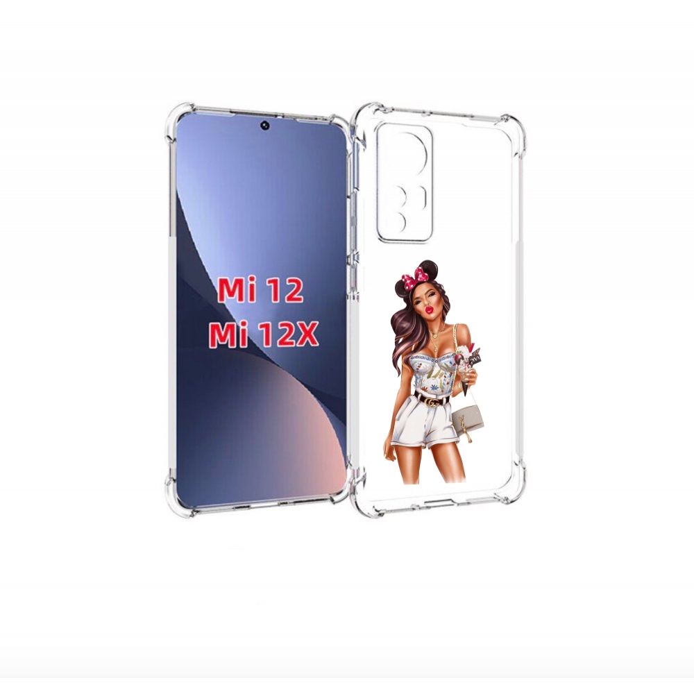 

Чехол бампер MyPads Девушка-микки для Xiaomi 12., Прозрачный, Tocco