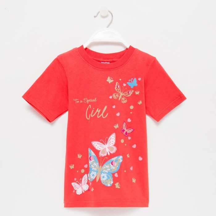 

Футболка детская ATA kids Р00017697, красный, 116