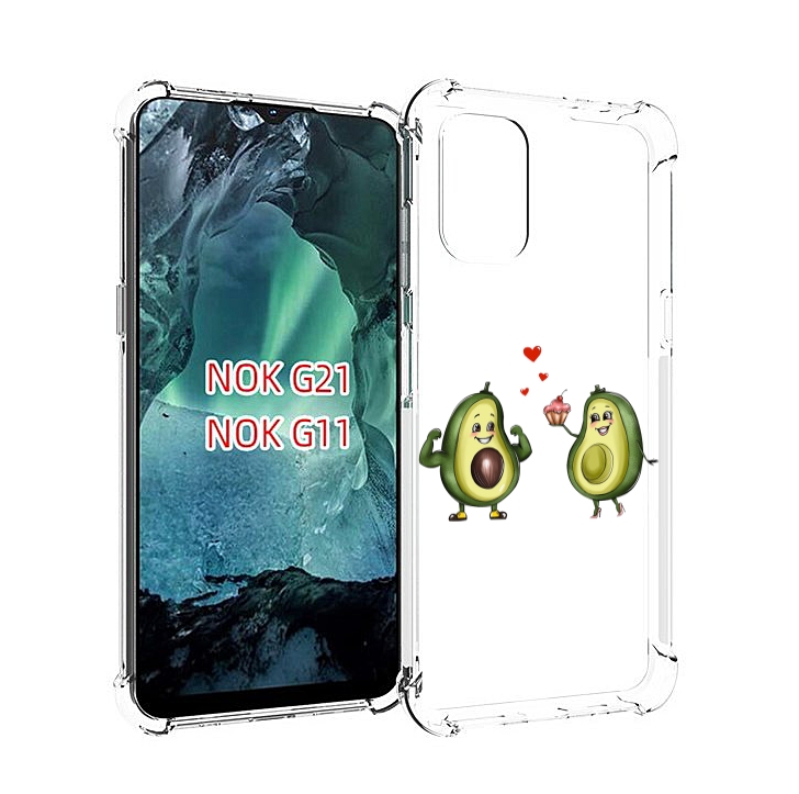 

Чехол Mypads Влюбленные-Авокадо Для Nokia G11/G21, Прозрачный, Tocco