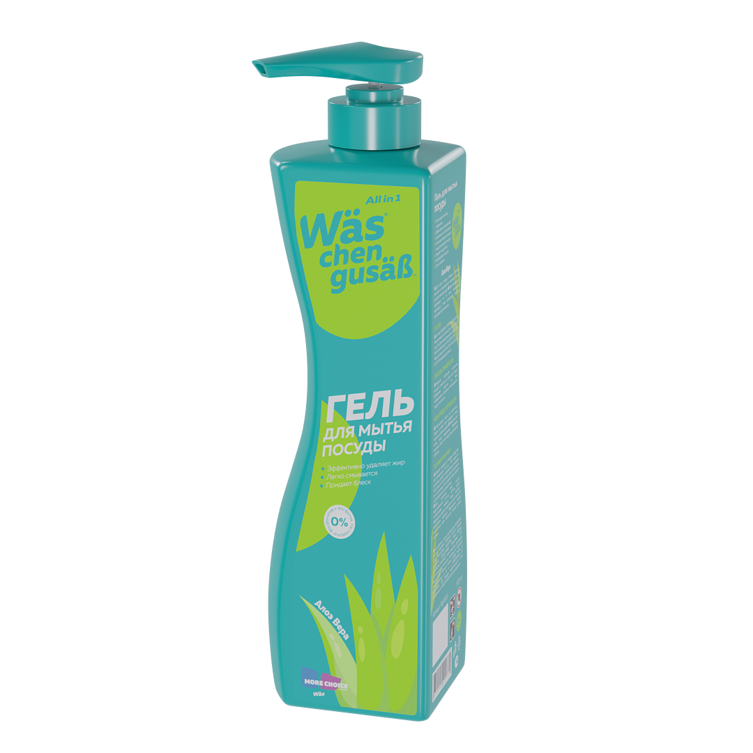 

Гель для мытья посуды More choice Was chen gusa Алоэ вера 500мл, Гель для мытья посуды Wg