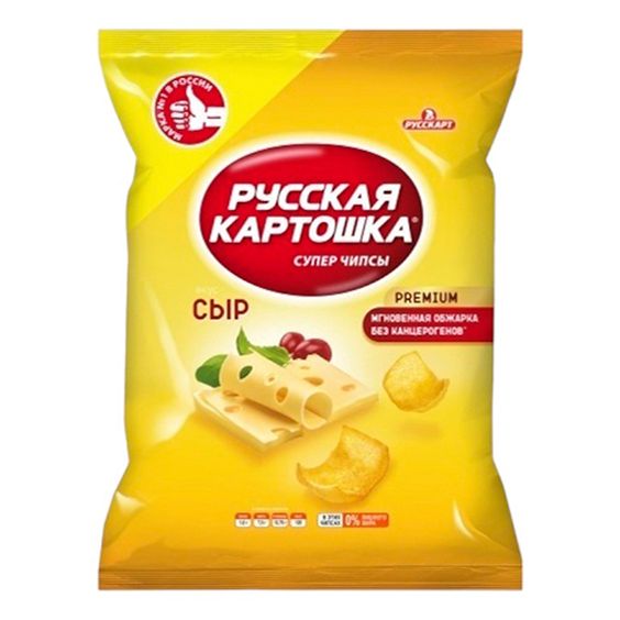 Картофельные чипсы Русская Картошка со вкусом сливочного сыра 75 г