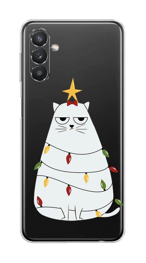 

Чехол на Samsung Galaxy A13 5G "Котик в гирлянде", Белый;красный;желтый, 2104150-1
