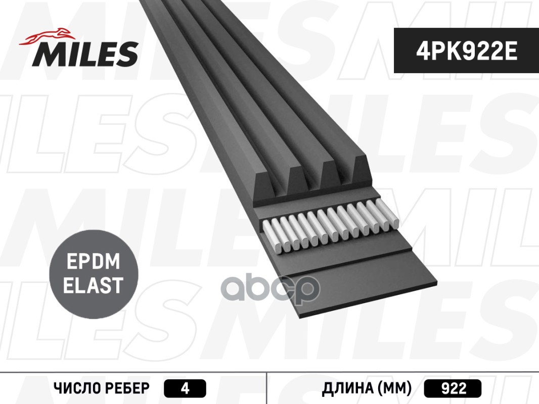 

Ремень Приводной Поликлиновой Miles арт. 4PK922E