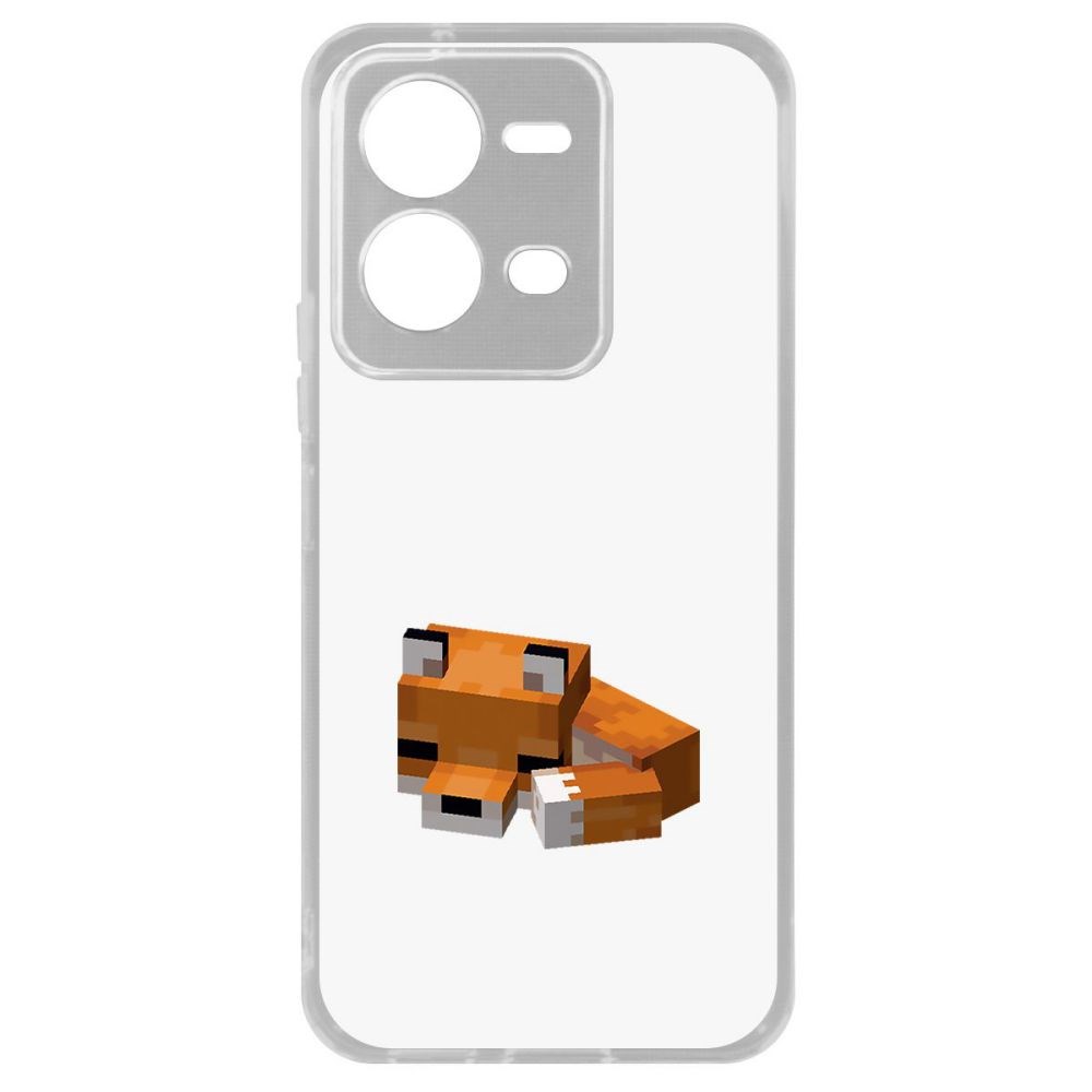 

Чехол Minecraft-Спящий Лисенок для Vivo V25e, Прозрачный