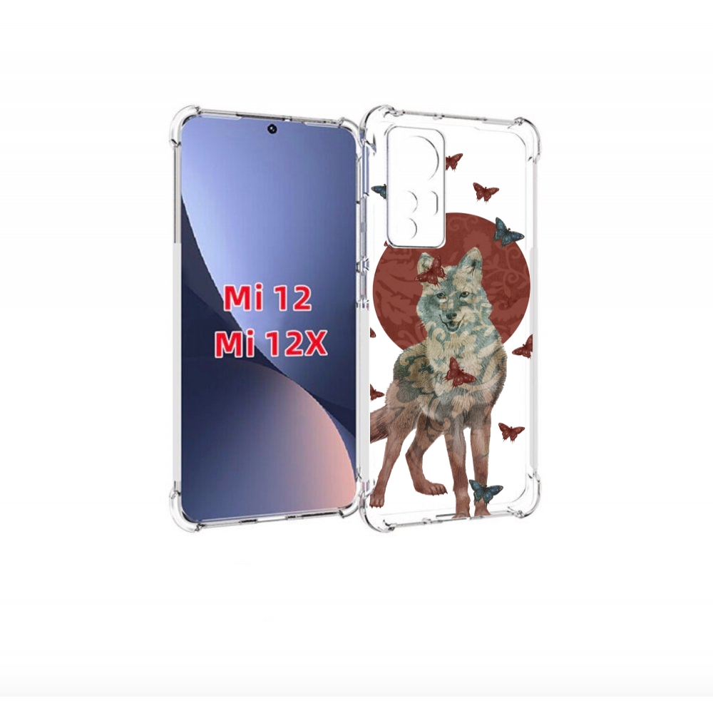 

Чехол бампер MyPads Волчица с бабочками для Xiaomi 12., Прозрачный, Tocco