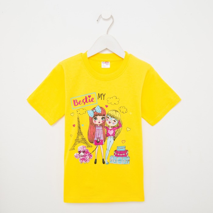 

Футболка детская ATA kids Р00017697, жёлтый, 122