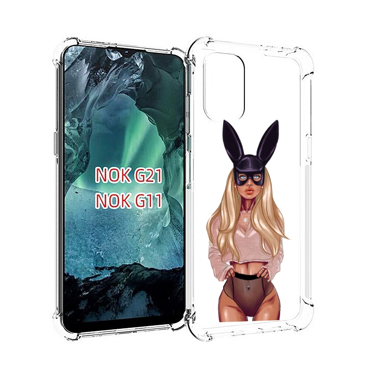 

Чехол Mypads Блондинка-С-Ушками Женский Для Nokia G11/G21, Прозрачный, Tocco