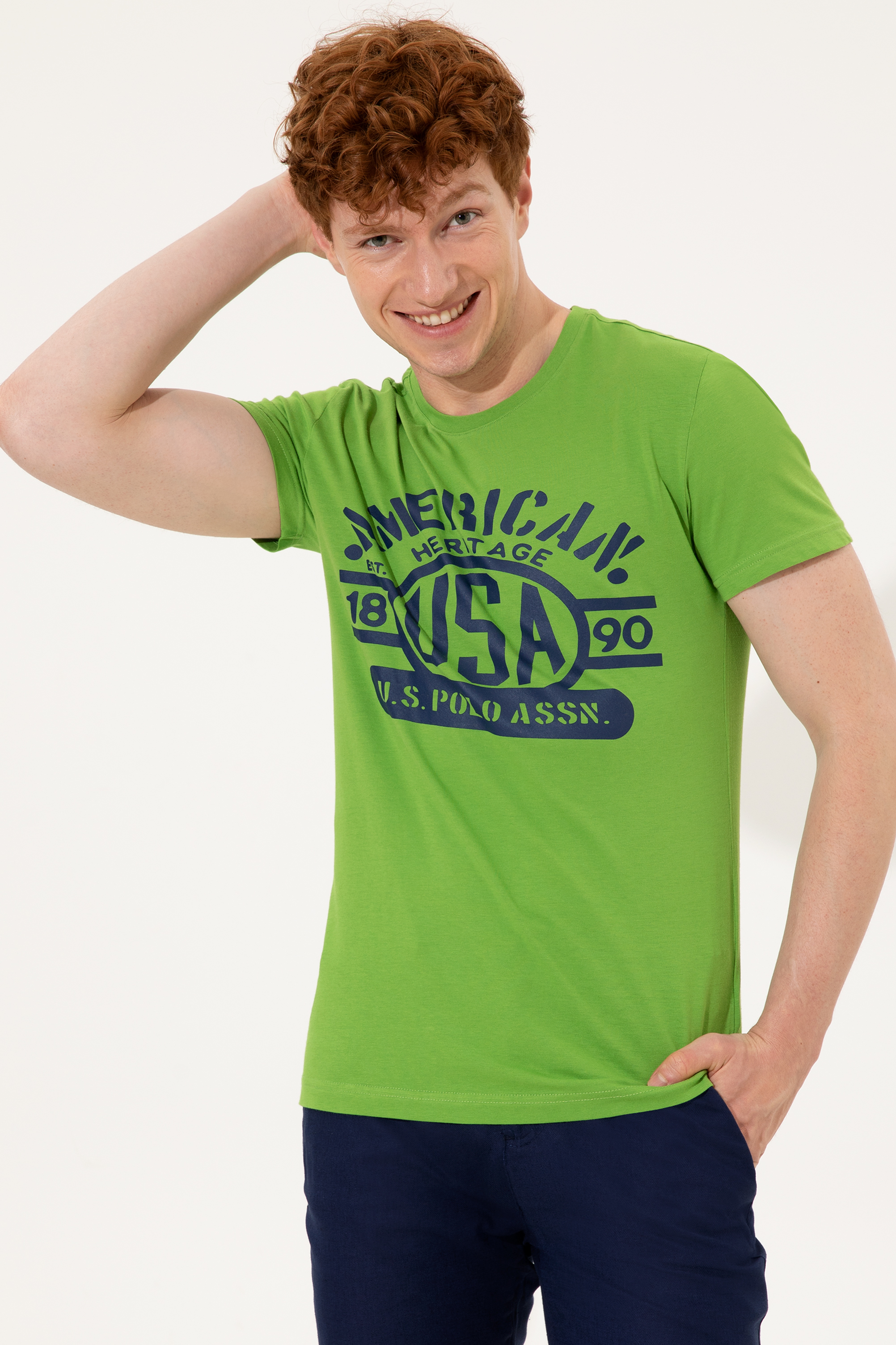 

Футболка мужская U.S. POLO Assn. G081GL0110WATE зеленая L, Зеленый, G081GL0110WATE