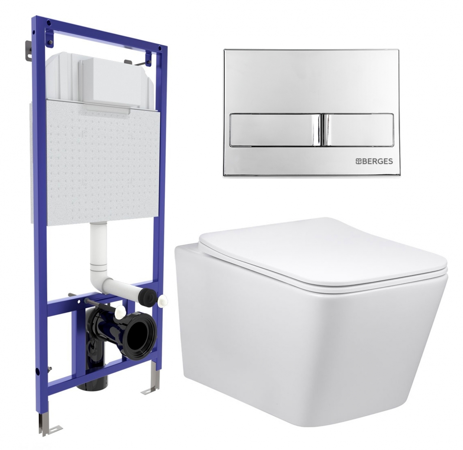 

Комплект: инсталляция Berges Wasserhaus + унитаз Q-Line + кнопка хром, 524245