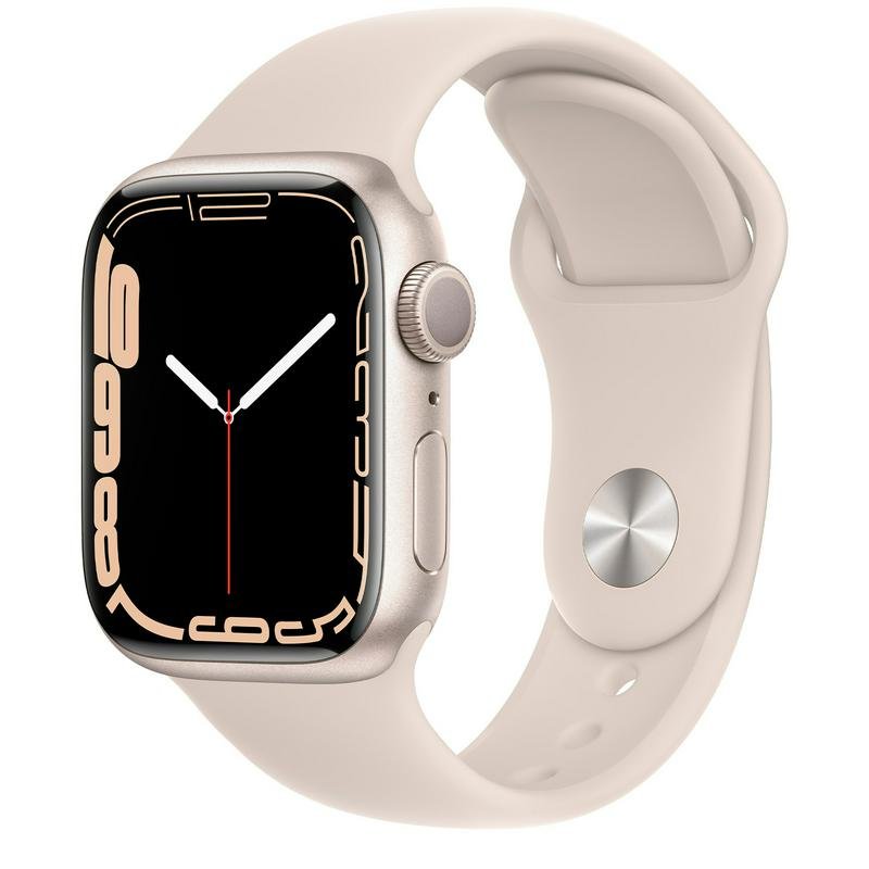 

Apple Watch Series 7 GPS (MKN63LL/A) 45mm Starlight Aluminium Case Starlight Sport Band