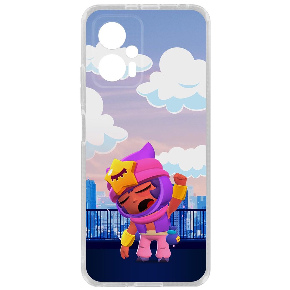 

Чехол Brawl Stars-Сэнди для Poco X4 GT, Прозрачный