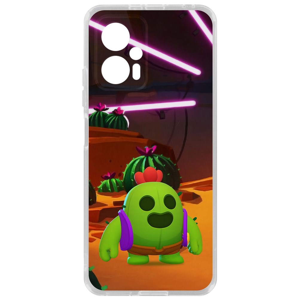 

Чехол Brawl Stars-Спайк для Poco X4 GT, Прозрачный