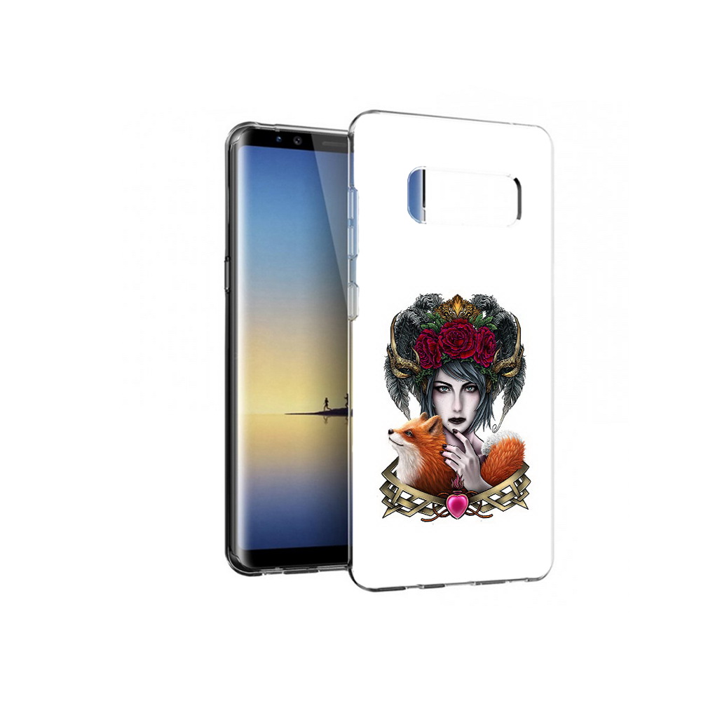 

Чехол MyPads Tocco для Samsung Galaxy Note 8 девушка с лисой, Прозрачный, Tocco