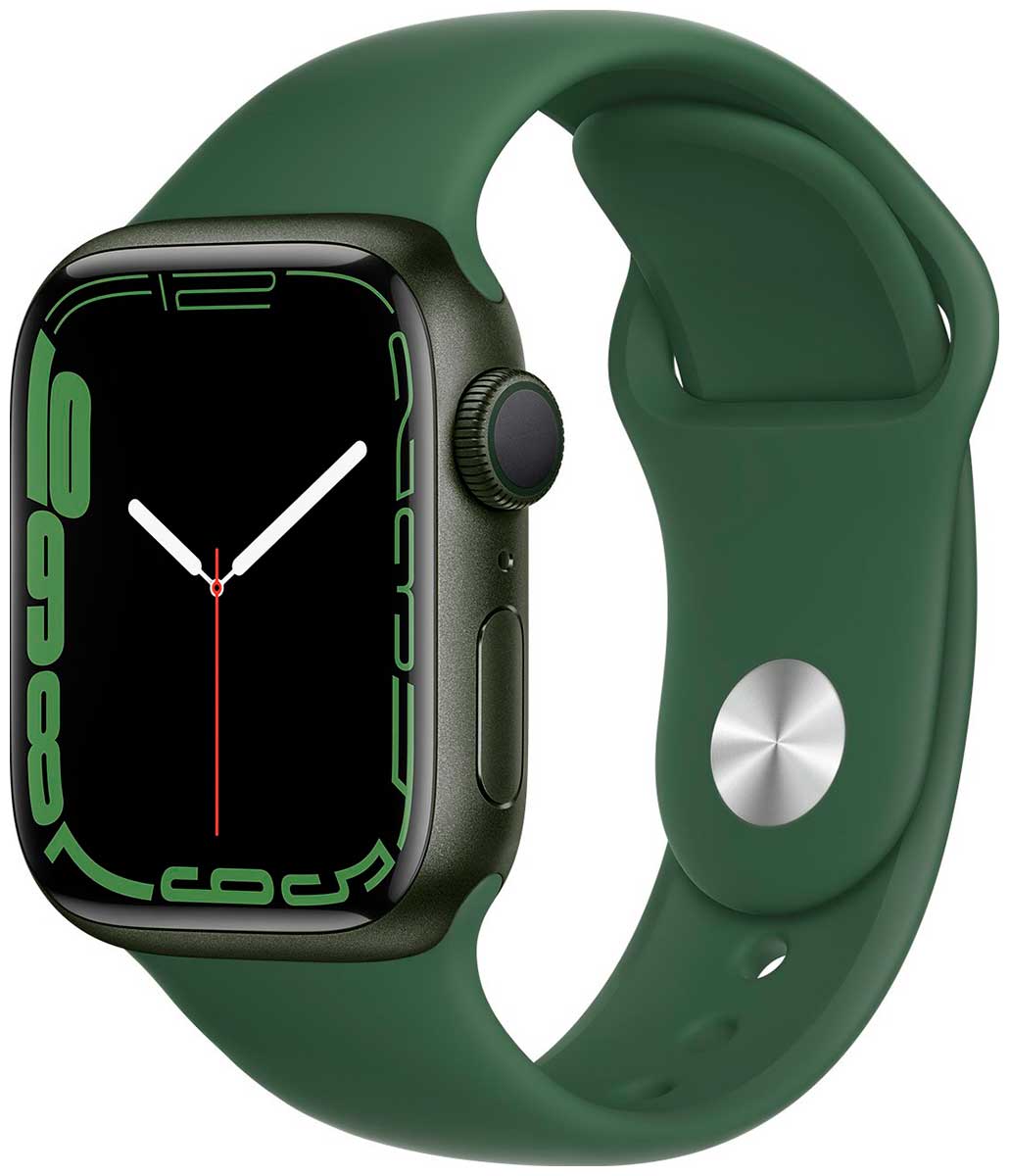 

Apple Watch Series 7 GPS (MKN03LL/A) 41mm Green Aluminium Clover Sport Band